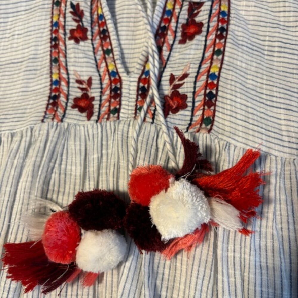 Zara Embroidered Peasant Tunic